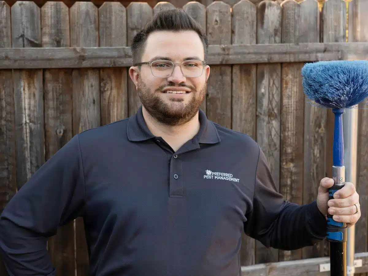 Technician from Preferred Pest Management providing pest control in Little Elm TX
